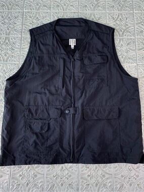 Magellan’s Men's Black Utility Vest Jacket Large Classic Workwear Outdoor